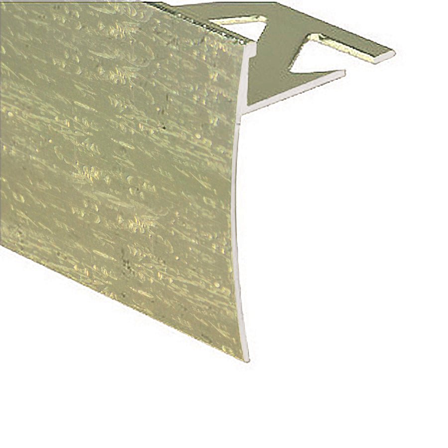Prova - Nez de marche en céramique, Laiton brillant martelé - 3/8" x 12'