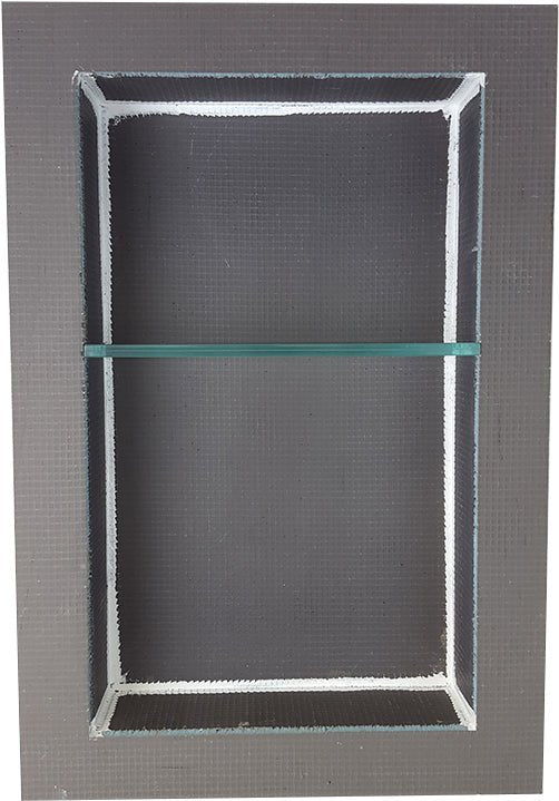 Prova - Niche de douche avec tablette de sécurité ajustable en verre - 24" x 16"