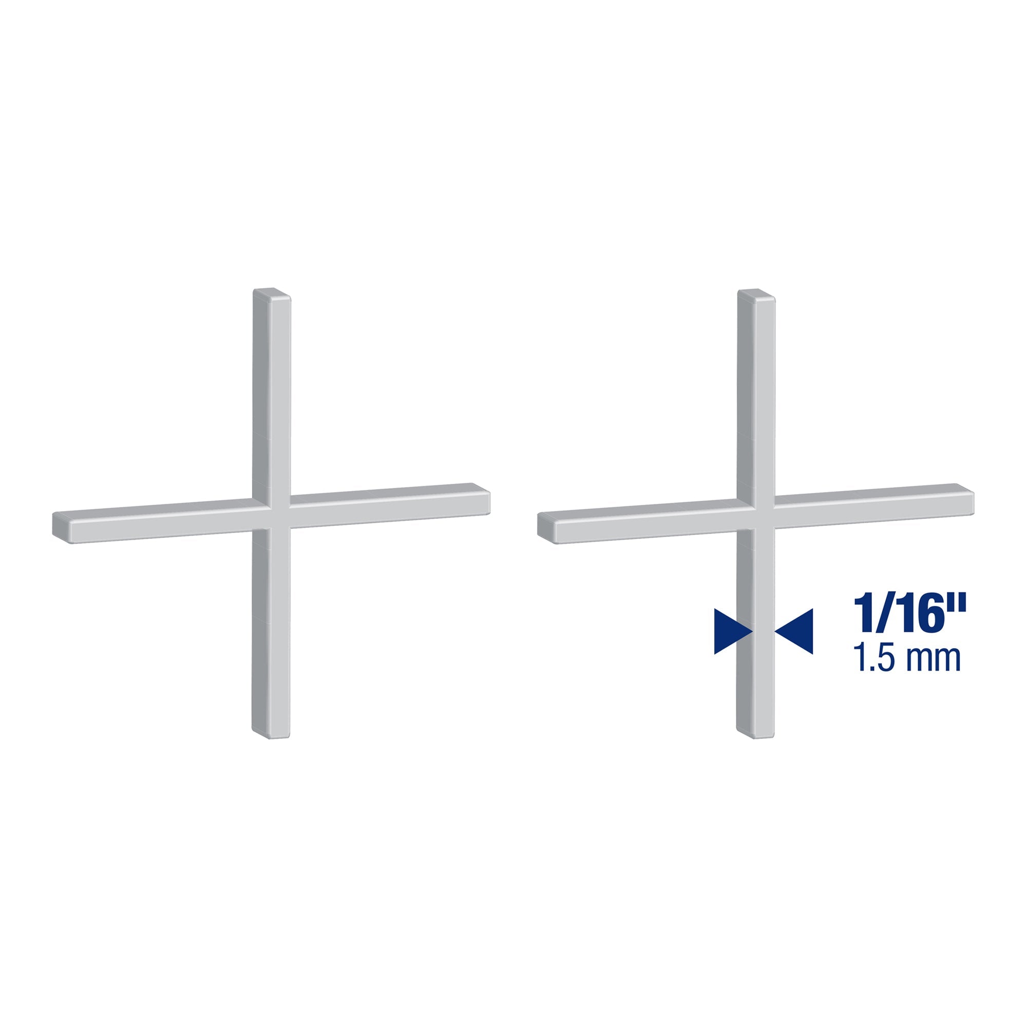 QEP - Croisillons durs à laisser en place 1/16" (pot de 1500)