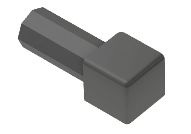 Schluter - QUADEC Coin extérieur 90° Plastique PVC Gris 7/16"