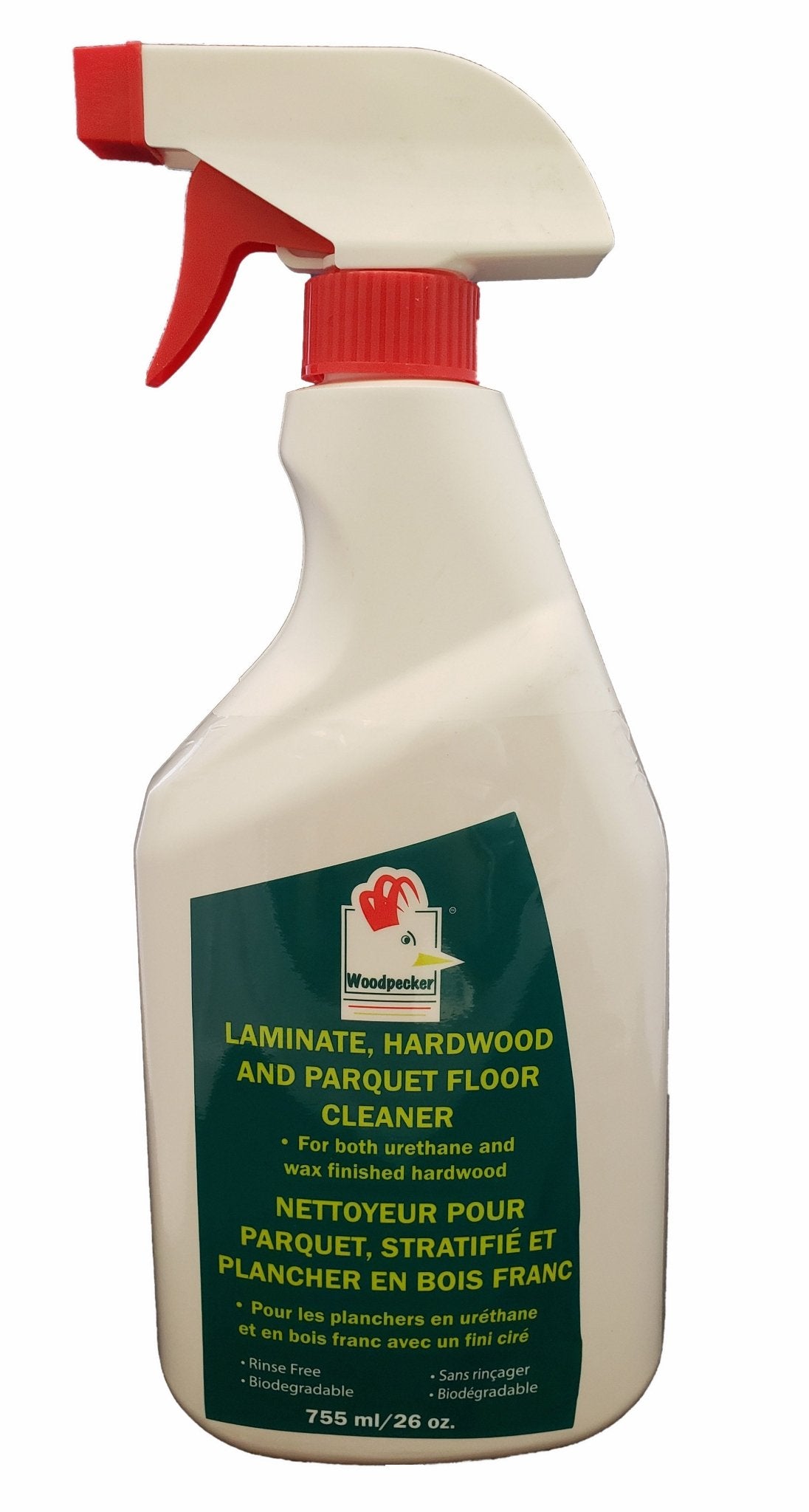 R&D - Woodpecker Nettoyant pour sols stratifiés, bois durs et parquets en spray - 775 ml