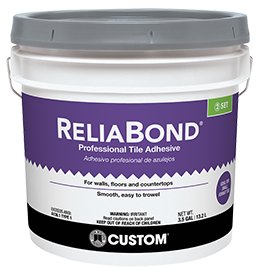Custom Building Products - Adhésif à carreaux professionnel Reliabond blanc 3.5 gal