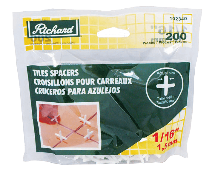 Richard - Croisillons de carreaux 1/16" (paquet de 200)