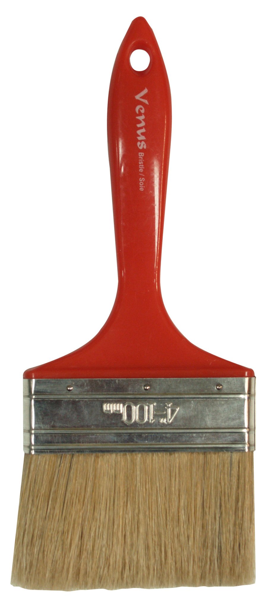 Richard - Pinceau utilitaire 4" Venus avec manche en plastique rouge (soie blanche)
