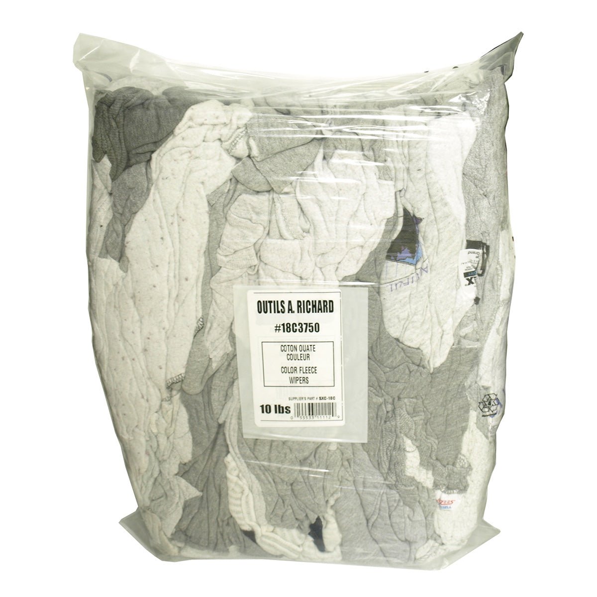 Richard - Serviette de nettoyage Coton Ouate Gris 10lb