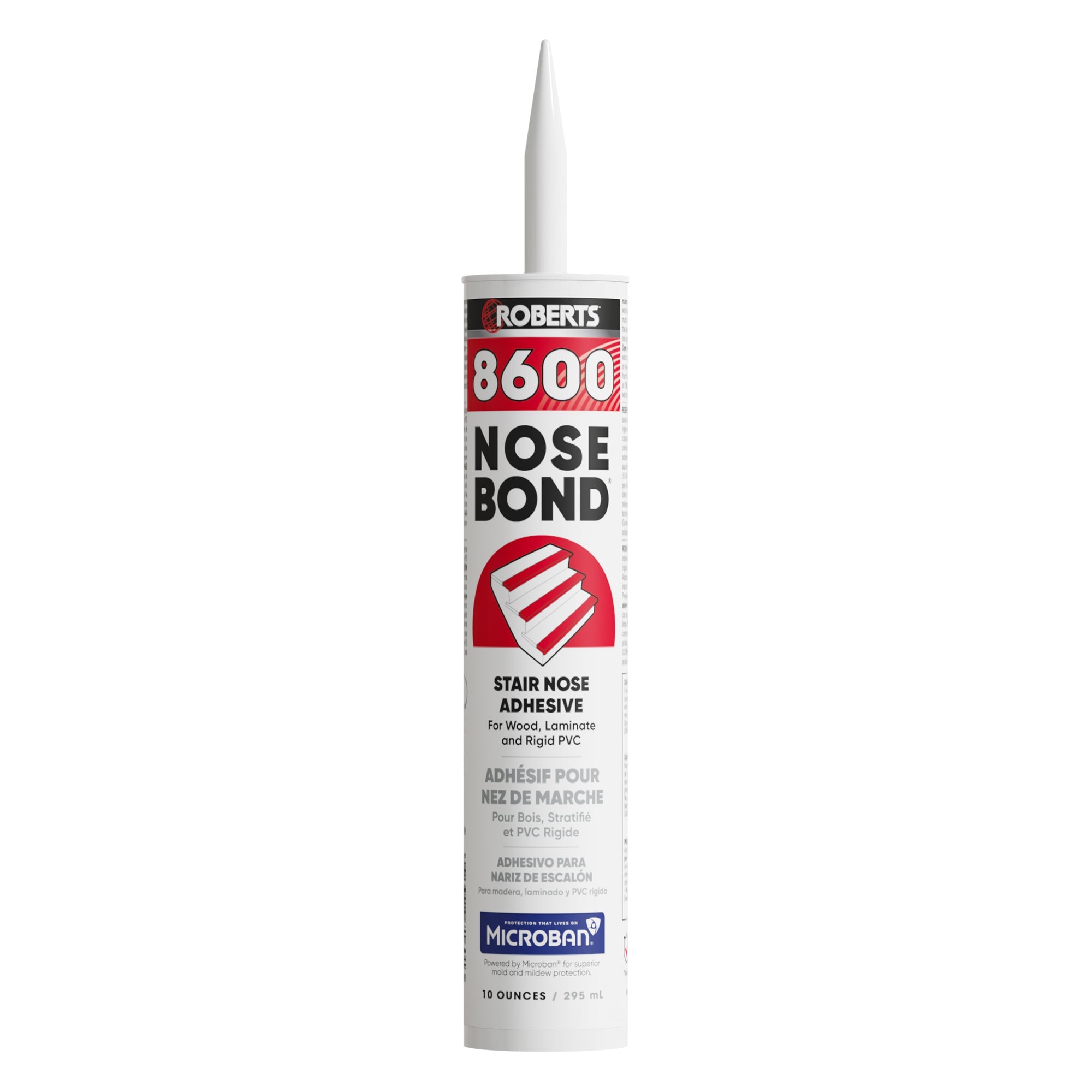 Roberts - Adhésif pour nez de marche NOSE BOND pour bois, stratifié et PVC rigide ||8600-10C - Ceramed
