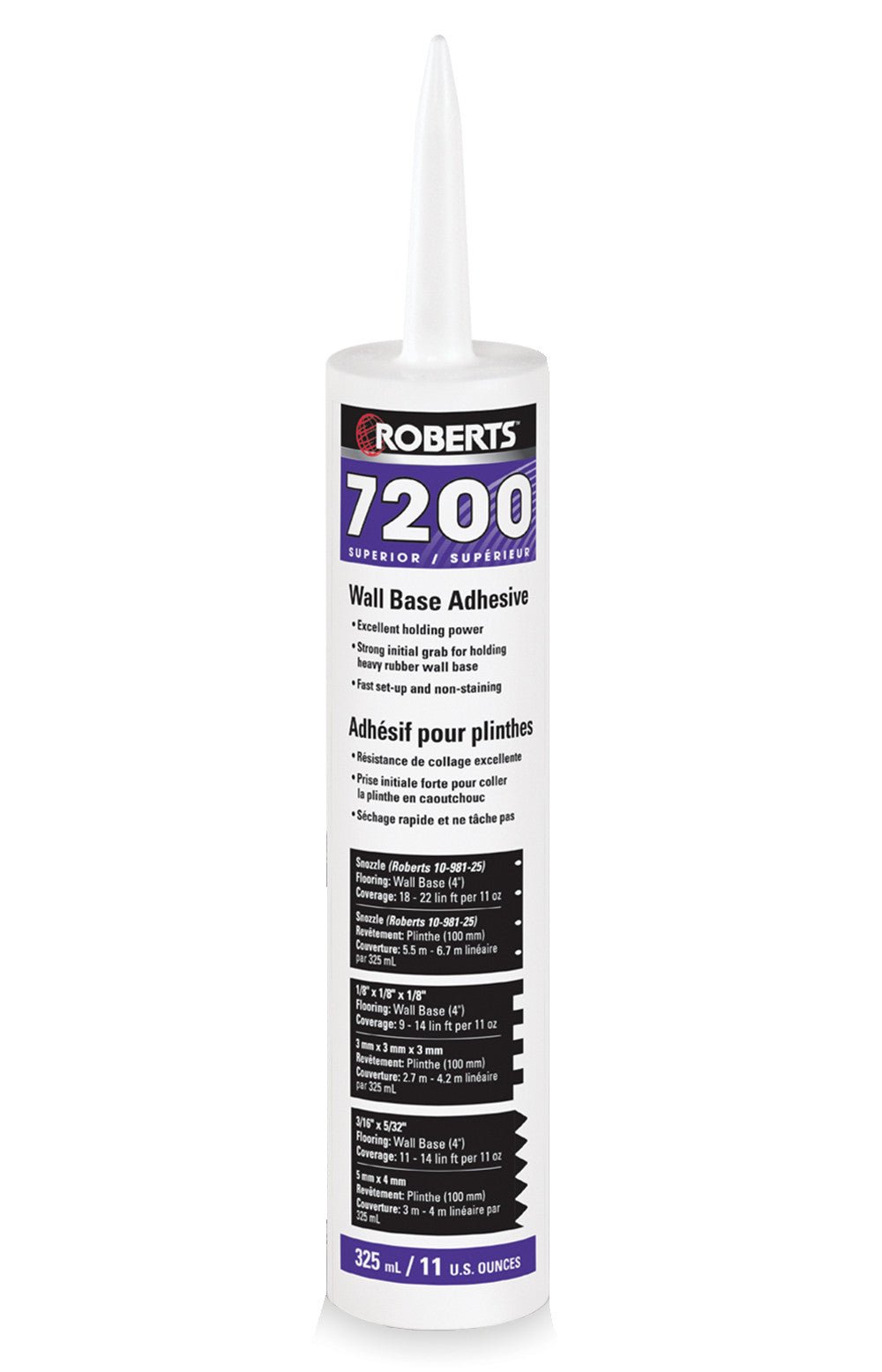 Roberts - Adhésif pour plinthes murales 325 mL ||7200RB313 - Ceramed