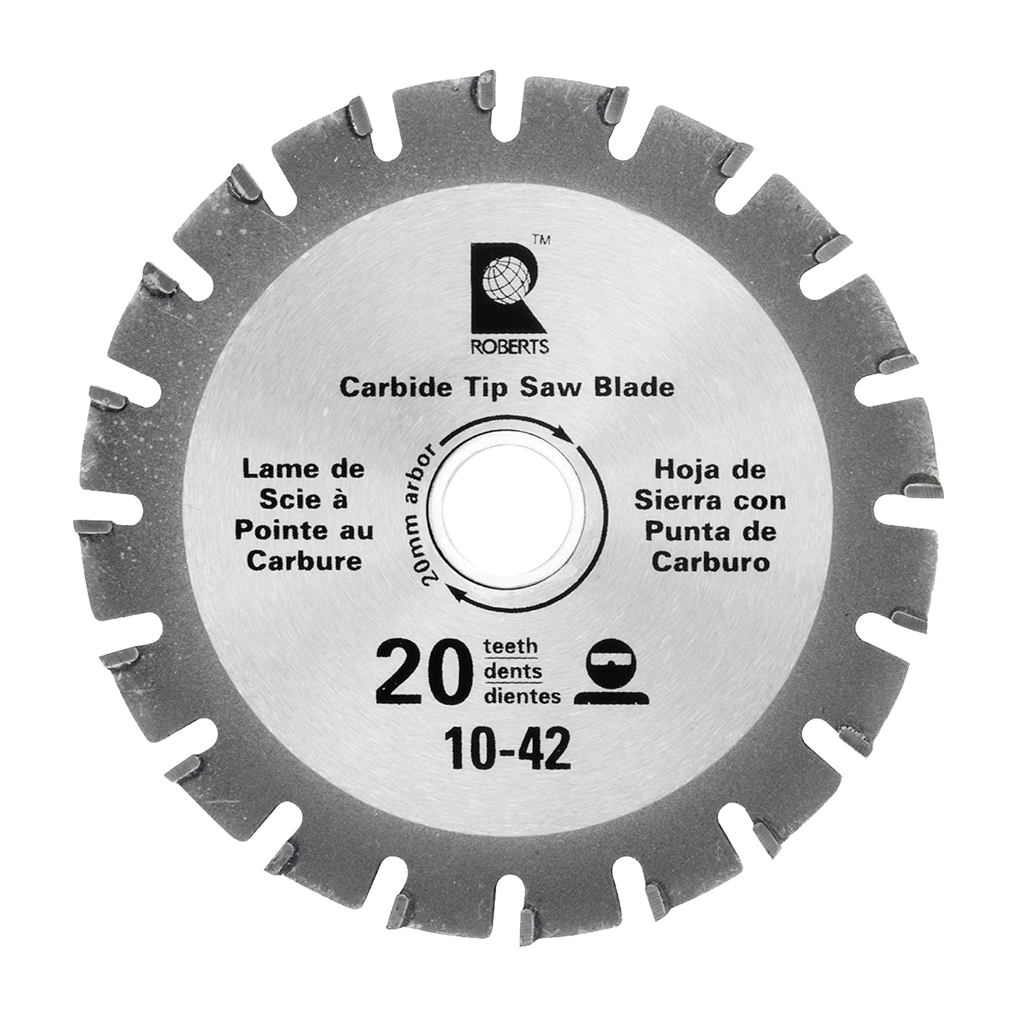 Roberts - Lame de rechange pour scie à jambage , pointe au carbure à 20 dents, 4 1/4" pour 10-46/10-56 ||10-42 - Ceramed