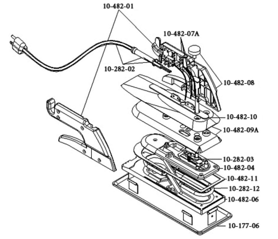 Roberts - Plaque de semelle supérieure avec 5 vis pour 10-482G ||10-482-04 - Ceramed