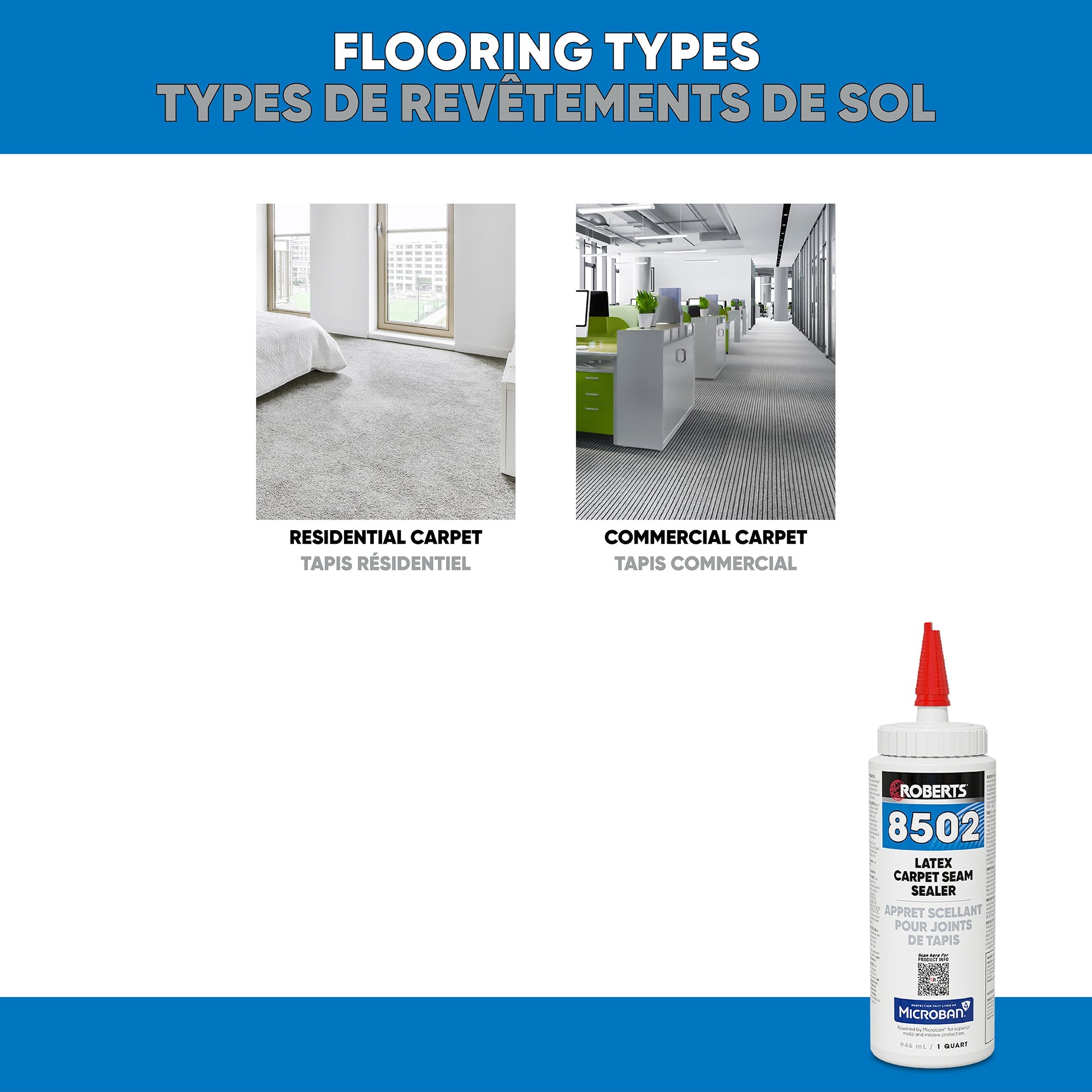 Roberts - Scellant pour joint de tapis en latex, 846 mL (1 Qt.) ||8502RB001 - Ceramed