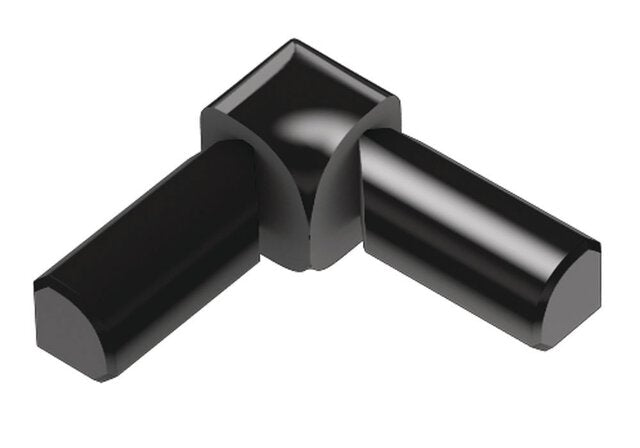 Schluter - Rondec Coin Int 2-Bouts 3/8 Alum Noir Br ||I2L/RO100AGSG