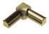 Schluter - RONDEC Coin intérieur à 2 bouts 90° Aluminium anodisé Laiton Brossé 1/2"