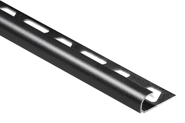 Schluter - Rondec Round Profile 1/2 Aluminum Matte Black 10' ||RO125MGS/300