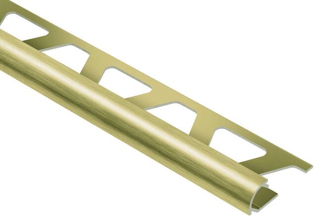 Schluter Systems - Rondec Round Profile 1/4 Al Brass Brush ||RO60AMGB