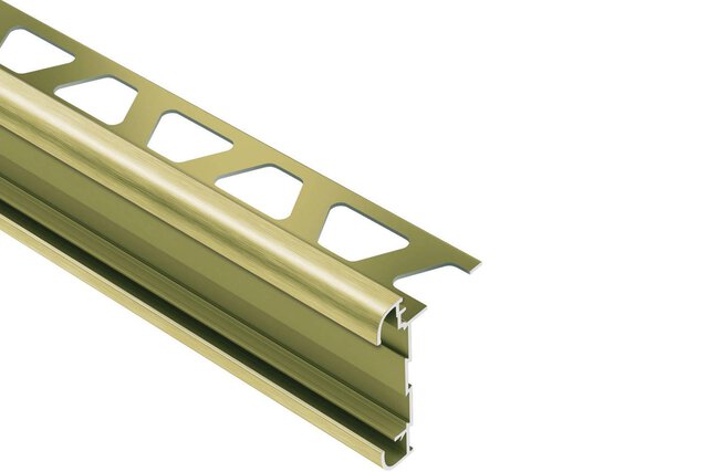 Schluter Systems - RONDEC-CT PROF COUNTERTOP 3/8 AL BRASS BR ||RC100AMGB39