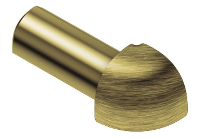 Schluter - Rondec Coin Ext 1/2 Alum Laiton Brosse ||EV/RO125AMGB
