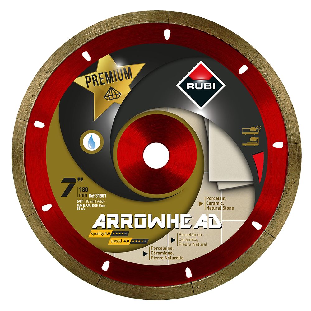 Rubi ARROWHEAD - Lame diamant coupe humide 7"