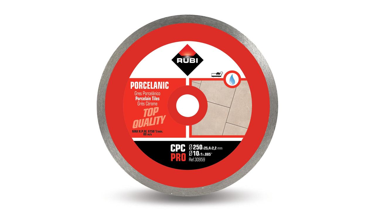 Rubi CPC - Disque diamant continu pour porcelaine Ø 250 mm