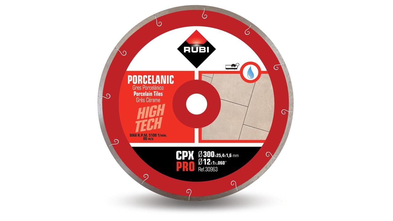 Rubi CPX J-SLOT - Lame diamant coupe humide porcelaine 12"