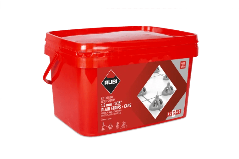Rubi CYCLONE - Ensemble de nivellement 100 capuchons 300 bases 1/16"