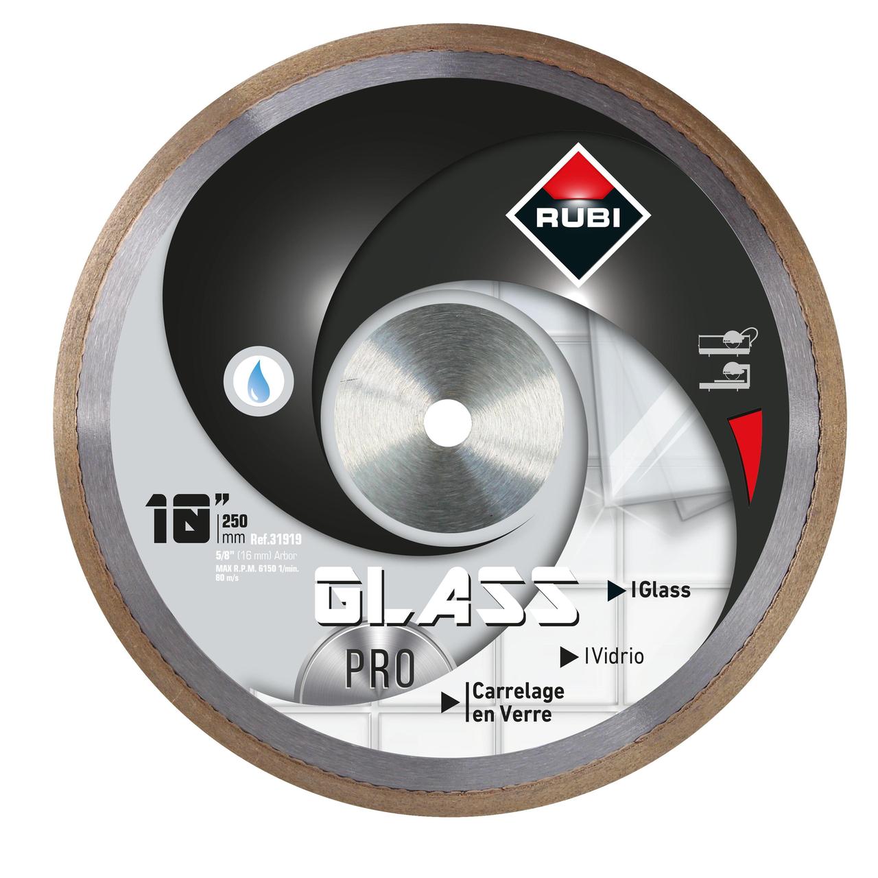 Rubi GLASS - Lame diamant coupe humide pour verre 10" Pro
