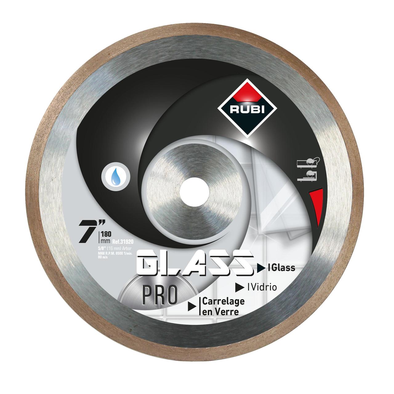 Rubi GLASS - Lame diamant coupe humide pour verre 7" Pro