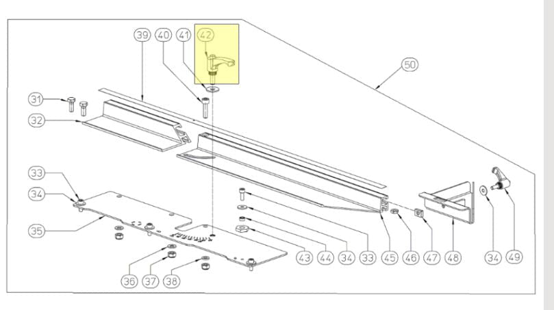Rubi - Poignée ajustable en plastique pour la scie à tuiles DC-250