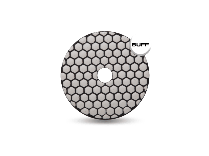 Rubi - PRO-EDGER - Tampon de polissage à sec blanc Buff - 4" ||61973 - Ceramed