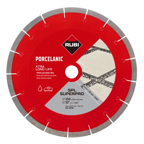 Rubi - SPL EXT - Lame diamant à fente en J pour dallage Superpro - 250 mm (10 po)