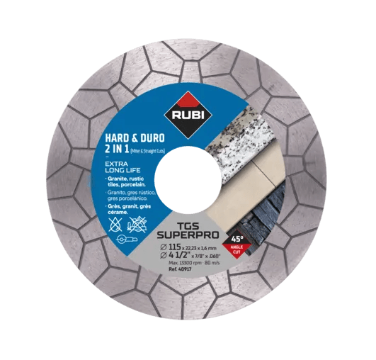 Rubi - Lame diamant TGS 4 1/2" Superpro - Coupe seche