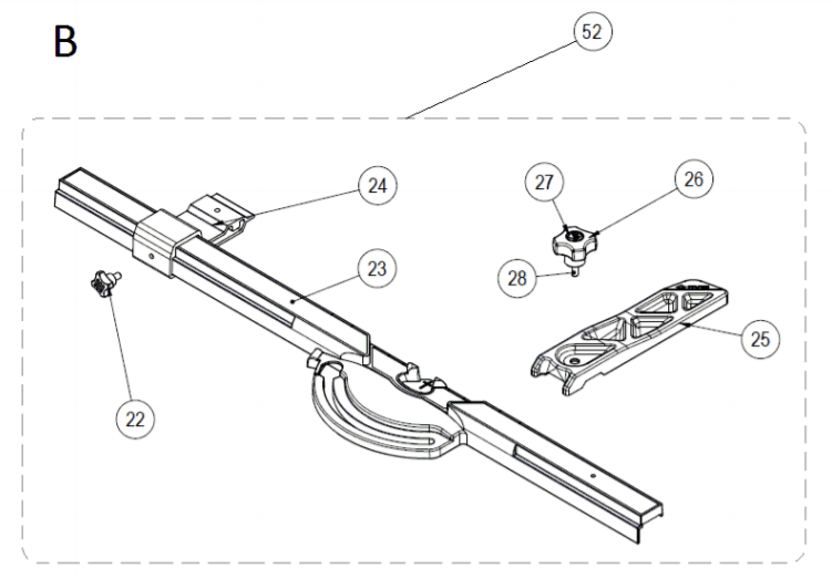 Rubi - Guide supérieur latéral pour TR-Magnet