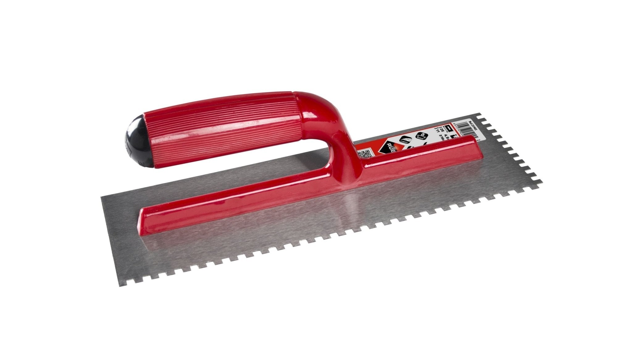 Rubi - Truelle à dents carrées 11" en acier - 1/4" × 1/4" (poignée bi-couleur) ||25903 - Ceramed