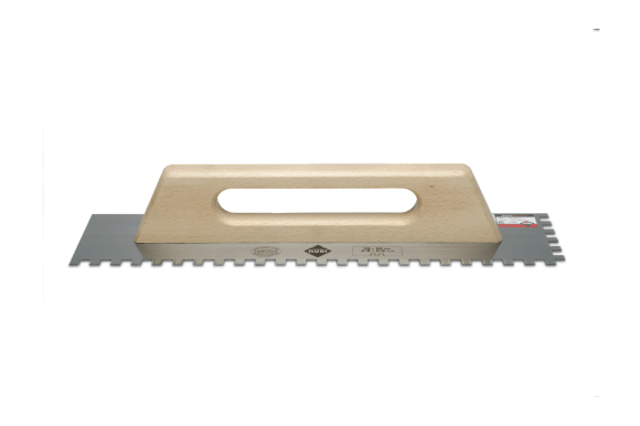 Rubi - Truelle à dents carrées 19" en acier poignée bois - 3/8" × 3/8" ||65983 - Ceramed