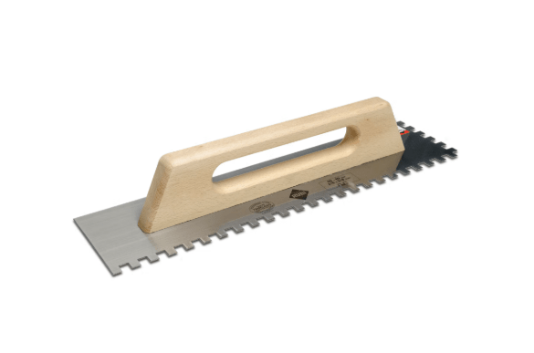 Rubi - Truelle à dents carrées 19" en acier poignée bois - 3/8" × 3/8" ||65983 - Ceramed