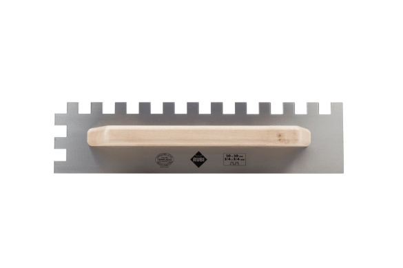 Rubi - Truelle à dents carrées 19" poignée bois - 3/4" × 3/4" ||75962 - Ceramed