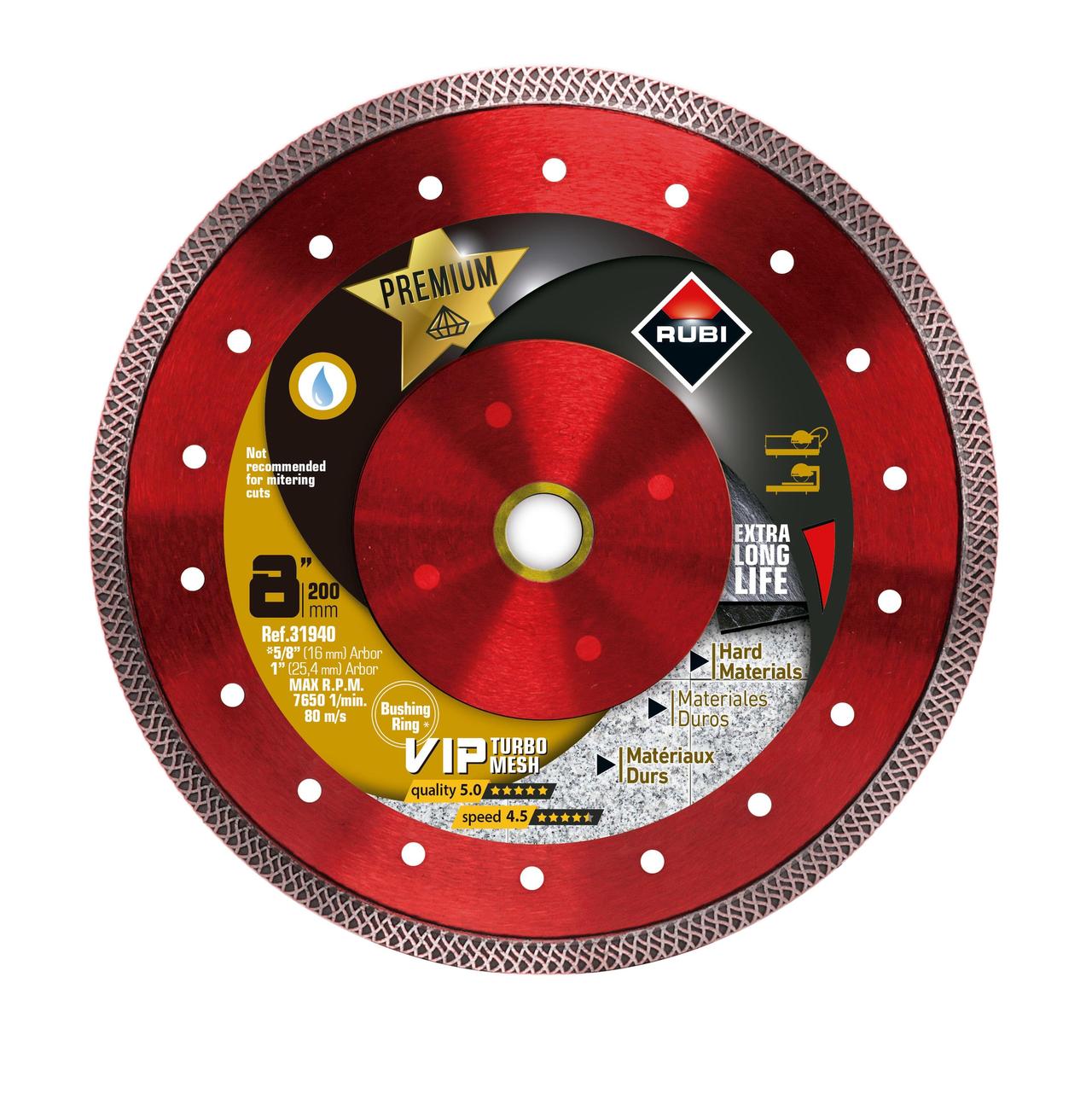Rubi VIP - Lame diamant coupe humide 8"