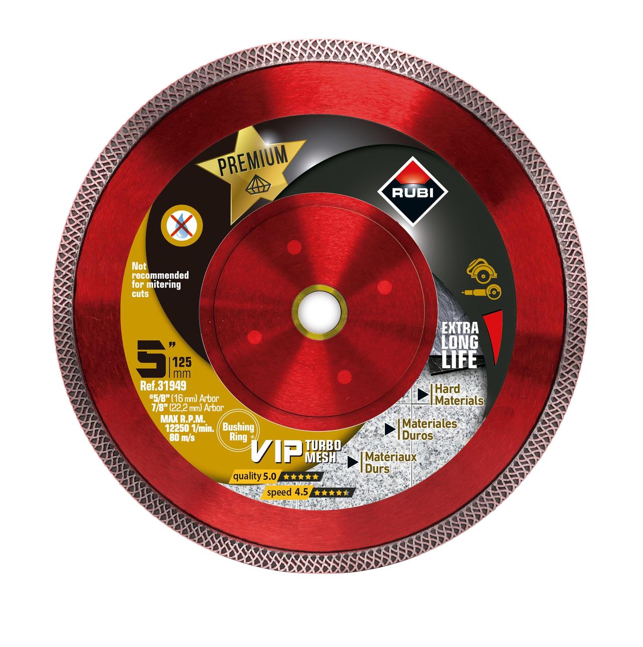 Rubi VIP - Lame diamant coupe sèche 5"