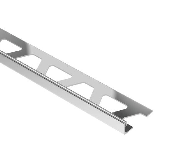 Schluter - SCHIENE Moulure de bordure pour plancher Acier inoxydable (V4) 9/16" (15 mm) x 8' 2-1/2"