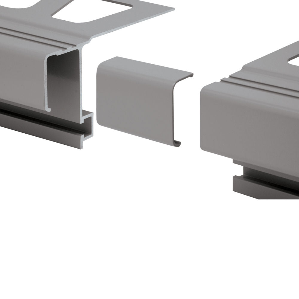 Schluter - BARA-RAK Raccord pour profilé de bordure de balcon aluminium gris classique