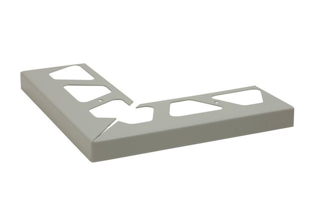 Schluter - BARA-RW - Coin extérieur 90° 3" alum. gris classique ||E90/RW75PG - Ceramed