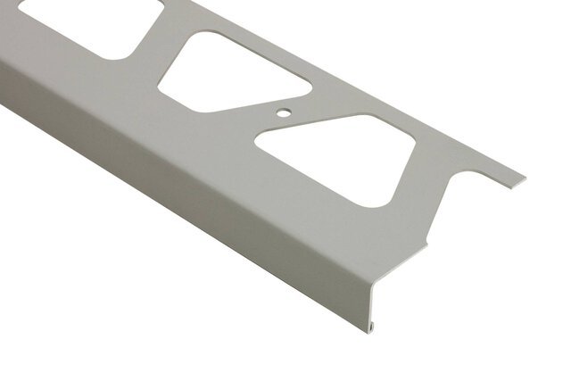 Schluter - BARA-RW - Profilé de bordure de balcon alum. gris classique 1-9/16" x 8' 2-1/2" ||RW40PG - Ceramed