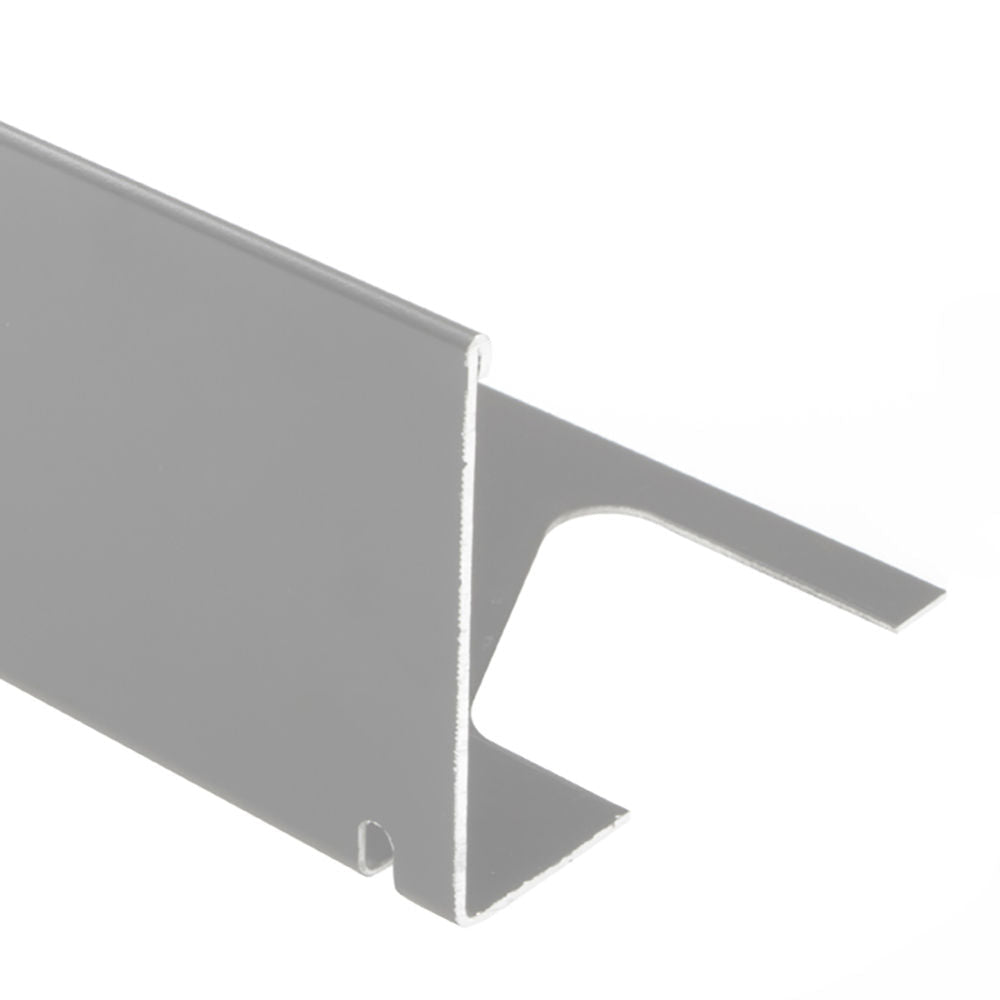 Schluter - BARA-RWL Profilé de bordure de balcon aluminium gris classique 1" (25 mm) x 8' 2-1/2"