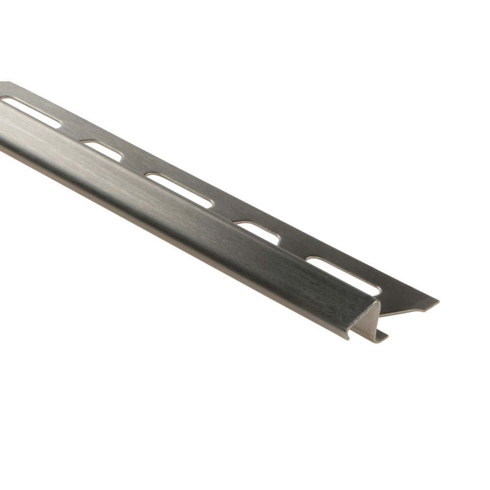 Schluter - DECO-DE Profilé décoratif et de protection des rebors pour coins extérieurs à 135° - acier inoxydable (V2) brossé 3/8" (10 mm) x 8' 2-1/2"