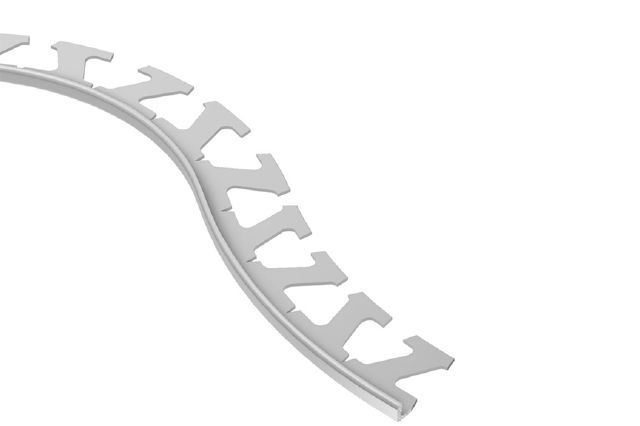 Schluter - DECO Profilé radius décoratif de protection de rebord large - aluminium anodisé mat 1/2" (12.5 mm) x 8' 2-1/2"