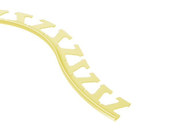 Schluter - DECO Profilé radius décoratif de protection de rebord large - laiton 1/2" (12.5 mm) x 8' 2-1/2"