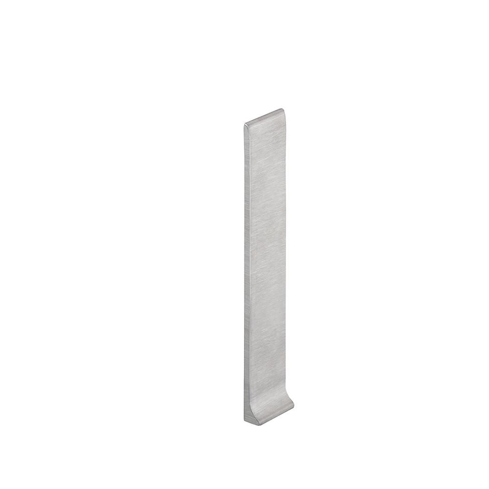 Schluter - DESIGNBASE-SL Cap de fermeture de gauche - acier inoxydable (V2) brossé 6-3/8" (160 mm)