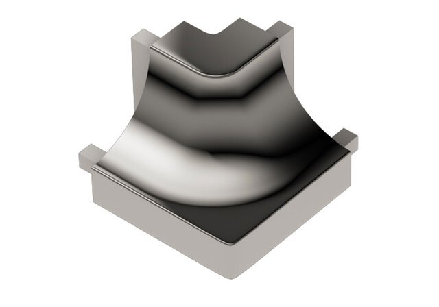 Schluter - DILEX-AHK - Coin extérieur 90° avec un radius de 3/8" - alum. anodisé nickel poli ||E90/AHK1S/ATG - Ceramed