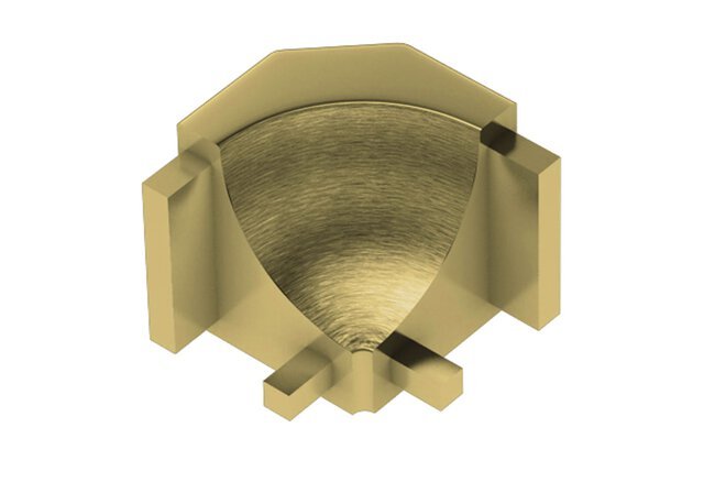 Schluter - DILEX-AHK - Coin intérieur 90° avec un radius de 3/8" - alum. anodisé laiton brossé ||I90/AHK1S/AMGB - Ceramed