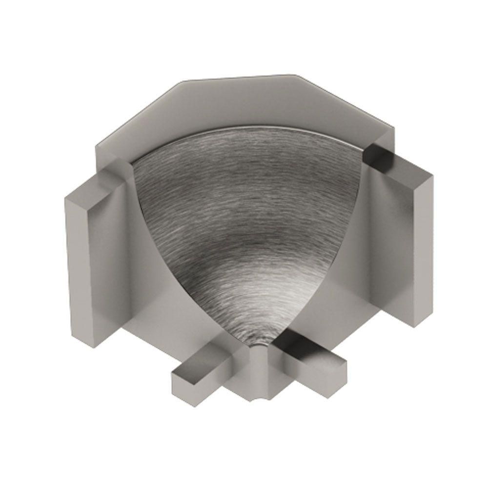 Schluter - DILEX-AHK - Coin intérieur 90° avec un radius de 3/8" - alum. anodisé nickel brossé ||I90/AHK1S/ATGB - Ceramed