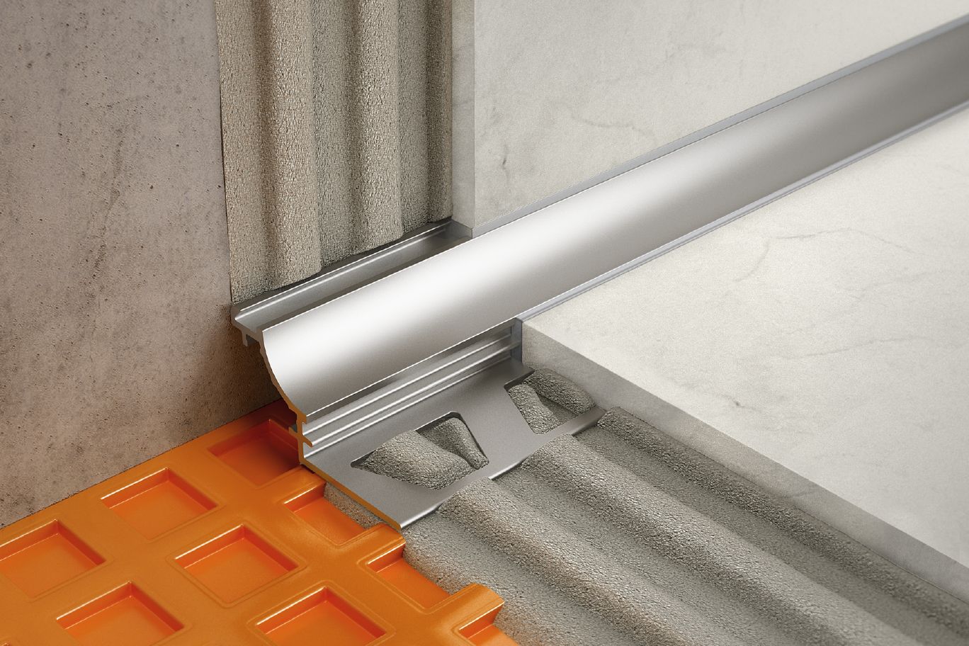 Schluter - DILEX-AHK - Coin intérieur 90° avec un radius de 3/8" - alum. anodisé nickel mat ||I90/AHK1S/AT - Ceramed
